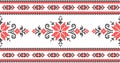 Vector illustration of Ukrainian ornament in ethnic style, identity, vyshyvanka, embroidery